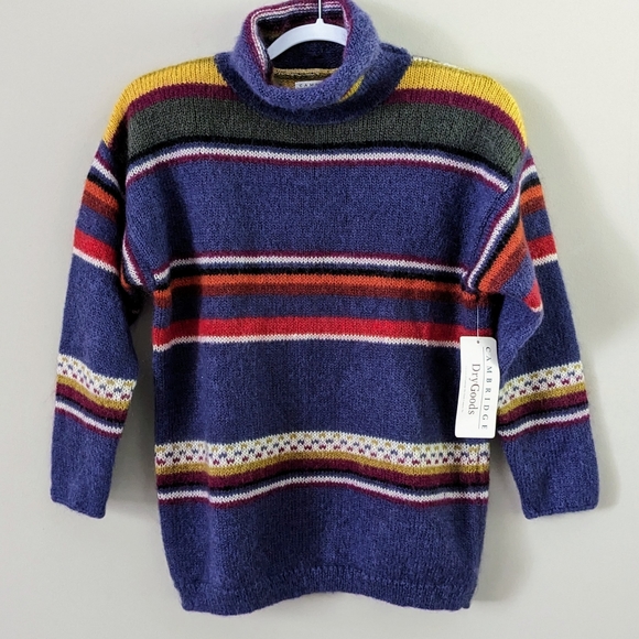 Cambridge Dry Goods Mohair Blend Turtleneck Sweater NWT size Large rare find - Picture 1 of 7